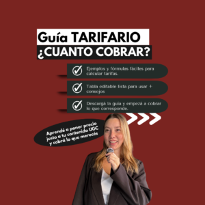 Guía de Tarifas como Creador UGC